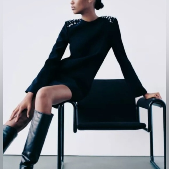 Zara studded shoulder dress - Picture 5 of 6